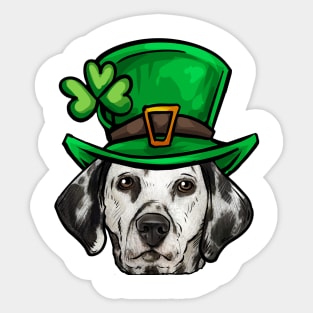 St Patricks Day Dalmatian Sticker